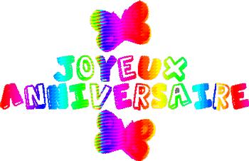 joyeux anniversaire multicolor